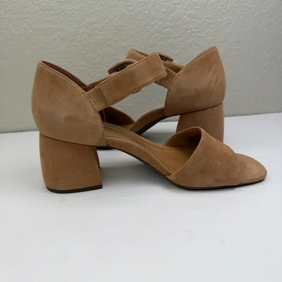 Vionic Women’s Chardonnay Suede Leather Heels Sandals Size 9.5 - Picture 9 of 11